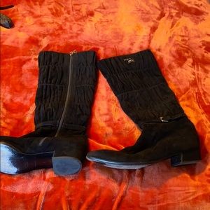 Prada black suede boots. Size 40